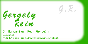 gergely rein business card